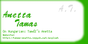 anetta tamas business card